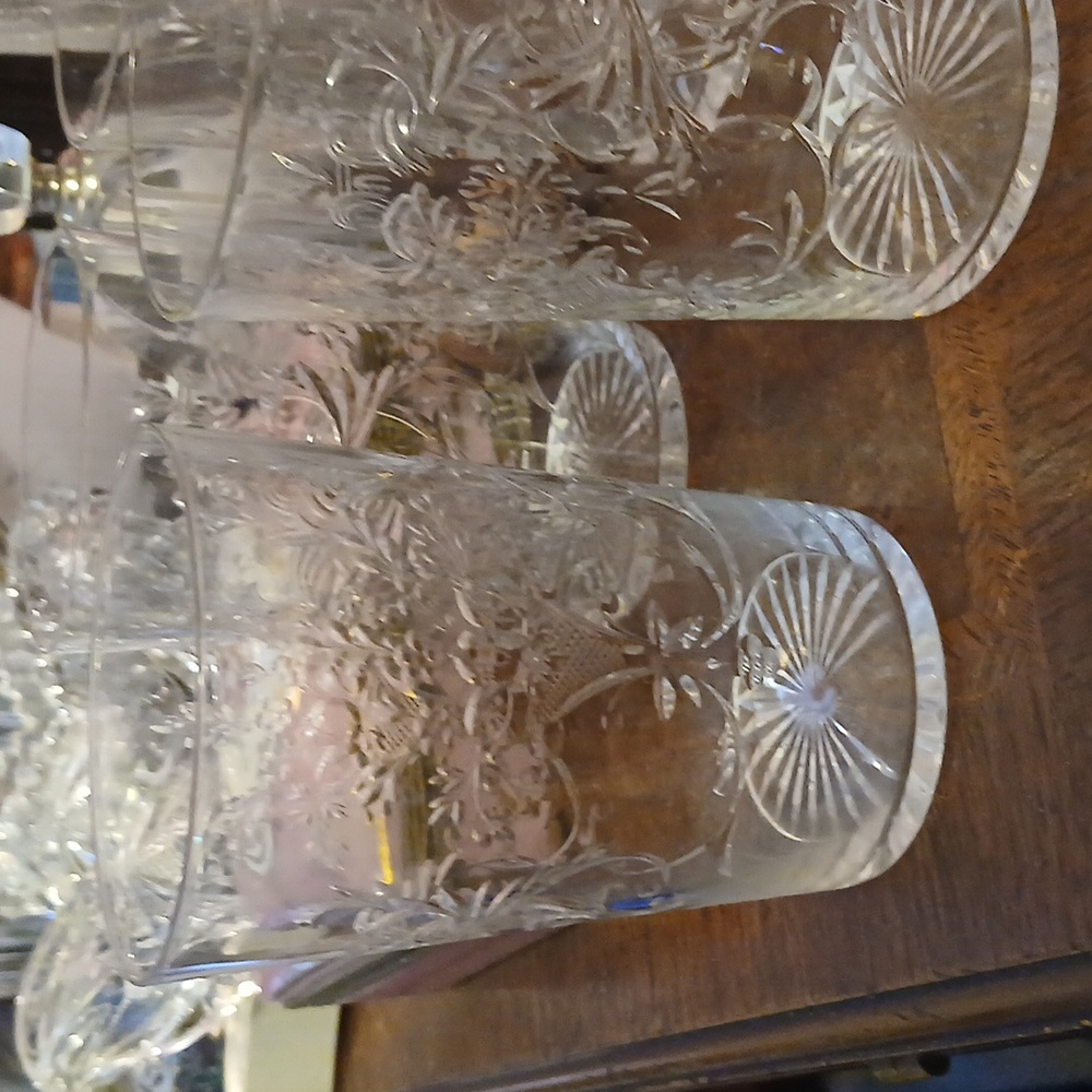 1890s wheel engraved set of tumblers